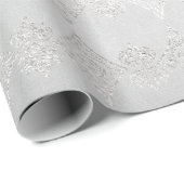 Silver Confetti Diamond Cut Glitzer Glam Vip Geschenkpapier (Rolleneckpunkt)