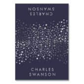 Silver Confetti Dots | DIY Color Platzkarten Tischnummer (Vorderseite)