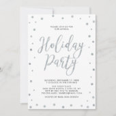 Silver Confetti | Einfache moderne Feiertage Einladung (Vorderseite)