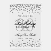 Silver Confetti Glitzer 30. Geburtstag Willkommen Acrylschild (Vorderseite)