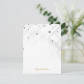 Silver Confetti Glitzer Dots Einladungs-Stationery Einladung (Stehend Vorderseite)