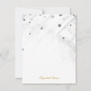 Silver Confetti Glitzer Dots Einladungs-Stationery Einladung
