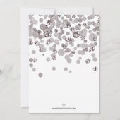 Silver Confetti Glitzer-Style 10 Jahre Einladung (Rückseite)