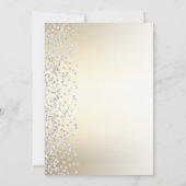 Silver Confetti Gold Ombre Erste Heilige Kommune Einladung (Rückseite)