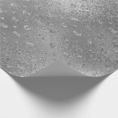 Silver Confetti Hearts Glitzer Glam Vip Geschenkpapier (Ecke)