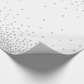 Silver Confetti im Stil eines weißen Urlaubs Geschenkpapier (Ecke)