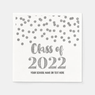 Silver Confetti-Klasse 2022 Serviette
