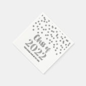 Silver Confetti-Klasse 2022 Serviette (Ecke)