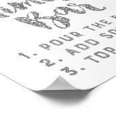 Silver Confetti Mimosa Bar Sign Wedding Poster (Ecke)