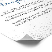 Silver Confetti Minimalistischer Spätabenteuer Poster (Ecke)