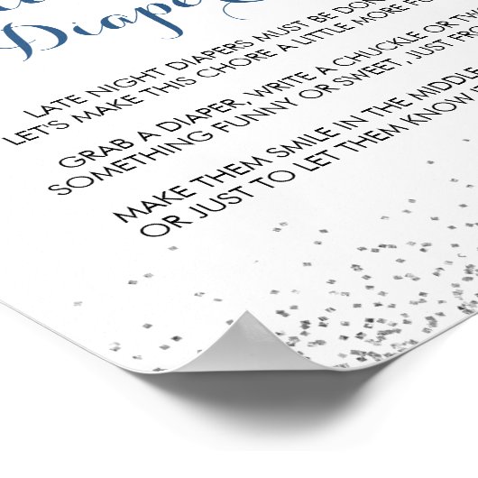 Silver Confetti Minimalistischer Spätabenteuer Poster (Ecke)