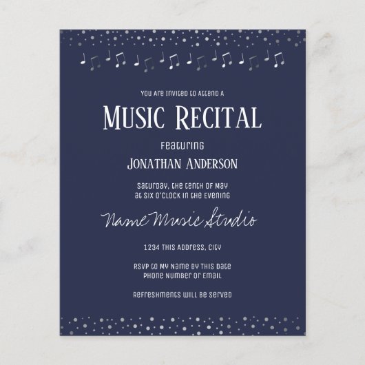 Silver Confetti Music Erwägung Budget (Vorderseite)