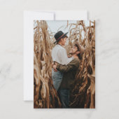 Silver Confetti navy blue typography qr code uAwg RSVP Karte (Rückseite)