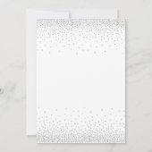 Silver Confetti Navy Foto Abschluss Ankündigung (Rückseite)