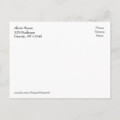 Silver Confetti Navy Graduation Party Rett Date Ankündigungspostkarte (Rückseite)