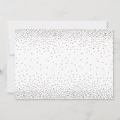 Silver Confetti Navy Typografie Save the Date 1b Einladung (Rückseite)