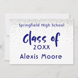 Silver Confetti, Navy Typografy Grad Ankündigung