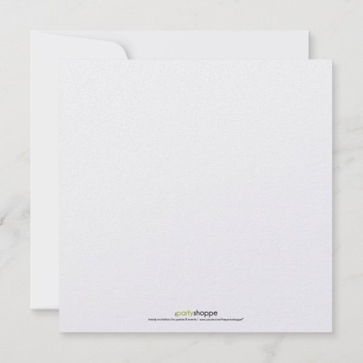 Silver Confetti Party Einladung (Rückseite)