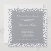 Silver Confetti Party Einladung (Vorderseite)