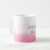 Silver Confetti Pink Ombre Wassercolor Kaffeetasse (Vorderseite Links)