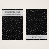 Silver Confetti, Schwarzer Ohrring Display Card (Vorne & Hinten)