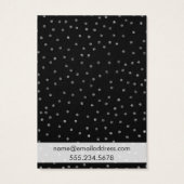 Silver Confetti, Schwarzer Ohrring Display Card (Rückseite)