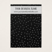 Silver Confetti, Schwarzer Ohrring Display Card (Vorderseite)