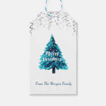 Silver Confetti,Sterne,Weihnachtsbaum in Aquarellf