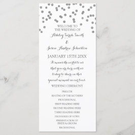 Silver Confetti Wedding Program Programm