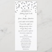 Silver Confetti Wedding Program Programm (Vorderseite)
