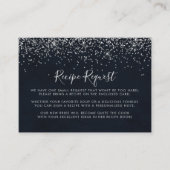 Silver Confetti Wedding Recipe Anfrage Begleitkarte (Vorderseite)