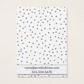 Silver Confetti White Earring Display Card (Rückseite)