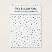 Silver Confetti White Earring Display Card (Vorderseite)