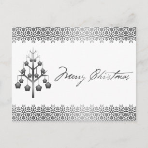 Silver Contemporary Christmas Feiertagspostkarte