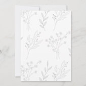 Silver Corner Floral Boho Hochzeitssitzkarten Einladung (Rückseite)