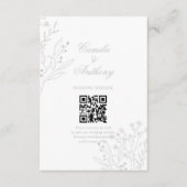 Silver Corner Floral Boho Wedding Begleitkarte (Vorderseite)