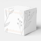 Silver Corner Floral Boho Wedding Geschenkschachtel (Rückseite)