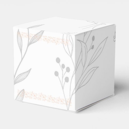 Silver Corner Floral Boho Wedding Geschenkschachtel (Rückseite)