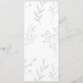 Silver Corner Floral Boho Wedding Programm (Rückseite)