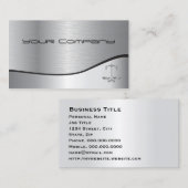 Silver Corporate Attorney Business Card Visitenkarte (Vorne/Hinten)