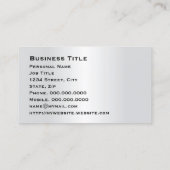 Silver Corporate Attorney Business Card Visitenkarte (Rückseite)