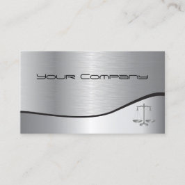 Silver Corporate Attorney Business Card Visitenkarte