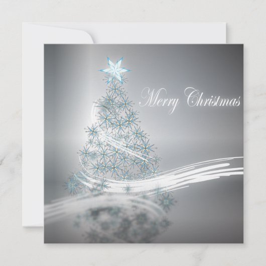 Silver Corporate Christmas Dinner Party Einladung (Vorderseite)