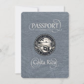 Silver Costa Rica Passport Save The Date (Vorderseite)