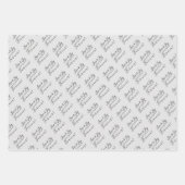 Silver Couple Verlobung, Hochzeit und Jahrestag Geschenkpapier Set (Vorderseite 3)