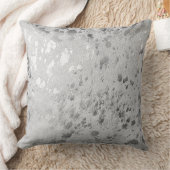Silver Cowhide Print Metallic Catter Kissen (Decke)