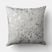 Silver Cowhide Print Metallic Catter Kissen (Rückseite)
