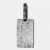Silver Cowhide Print Metallic Gepäckmarke Gepäckanhänger (Rückseite vertikal)