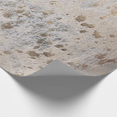Silver Cowhide Print Metallic Packpapier (Ecke)