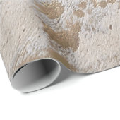 Silver Cowhide Print Metallic Packpapier (Rolleneckpunkt)